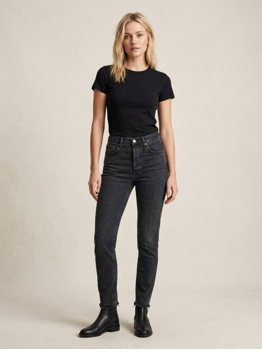 Flattering Denim Forum - The Yoko High-Rise Slim Jeans in Washed Black size 27